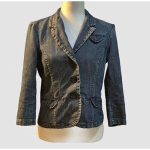 American Eagle Outfitters Women's Denim Blazer Jacket - Size Medium